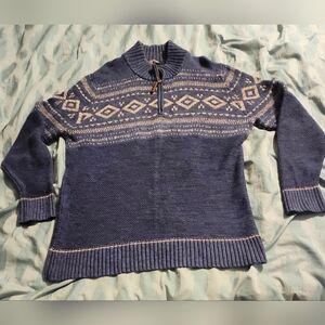 Wind River 1/4 Zip Sweater Blue Men's Size XL‎